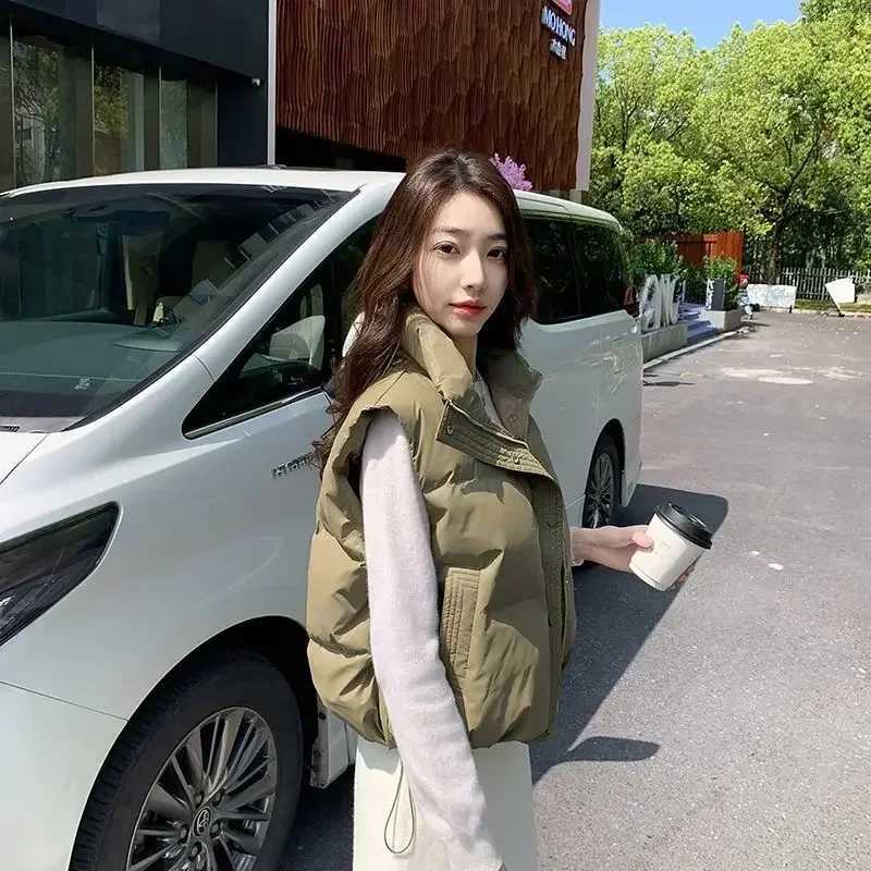 Solid Color Quilted Drawstring Womens Vests New Outerwear Working Pretty Trend 2025 Lady Giletes Casual Elegant Coats on SaleT251129