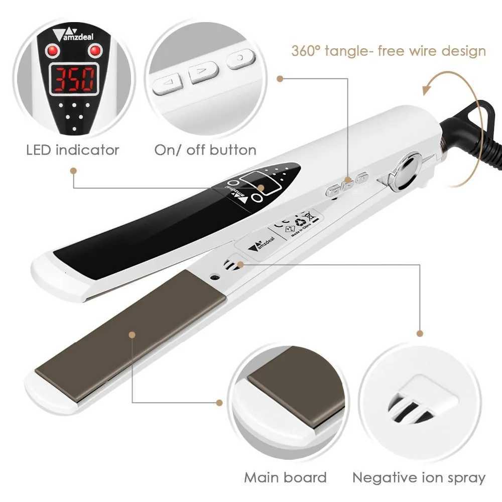 RUCHA Hair Straightener Titanium Plates Flat Irons Professional MCH Fast Heating Curling Iron For Women HairT251129