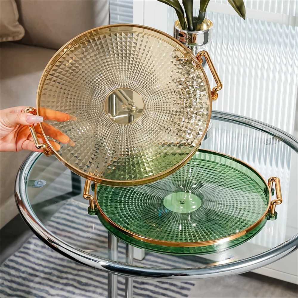 1pc Acrylic Dessert Tray Reusable Snack Tray Bread Tray Cup Tray Coffee Cup Tray Decorative Fruit Tray Kitchen Supplies Y251129