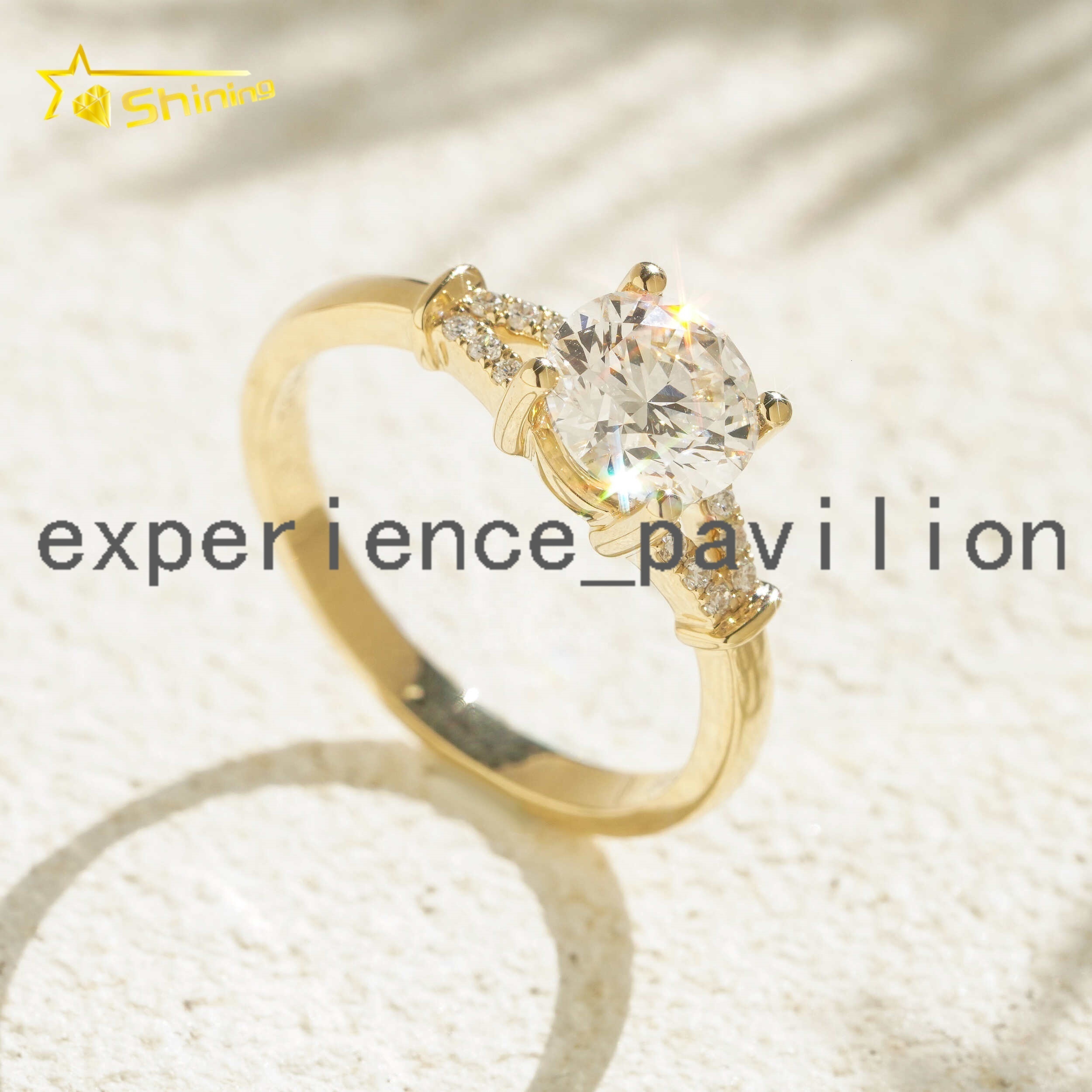 IGI Certificate Fashion CVD Lab Grown Diamond Womens 14k Yellow Solid Gold Wedding Ring