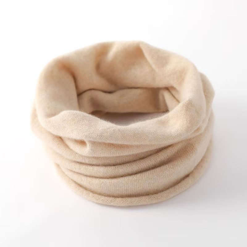 K555 100% pure wool scarf for men and women, all-match solid color scarf, Korean style, autumn and winter knitted neck warming neck cover