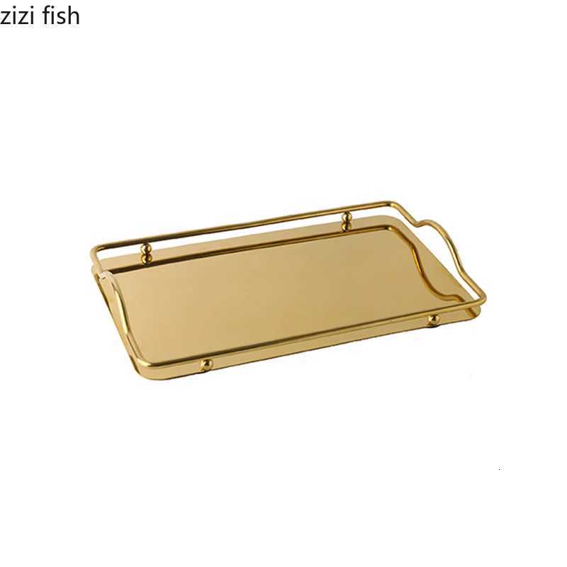 Modern Metal Fruit Tray Decorative Simple Perfume Organizer Plate Elegant Home Serving Dishes Bathroom Trays Storage Ornaments Y251129