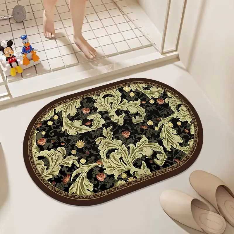 Soft diat d toilet floor mat Quick drying absorbent bathro Non-slip mat Toilet toilet floor mat H251129