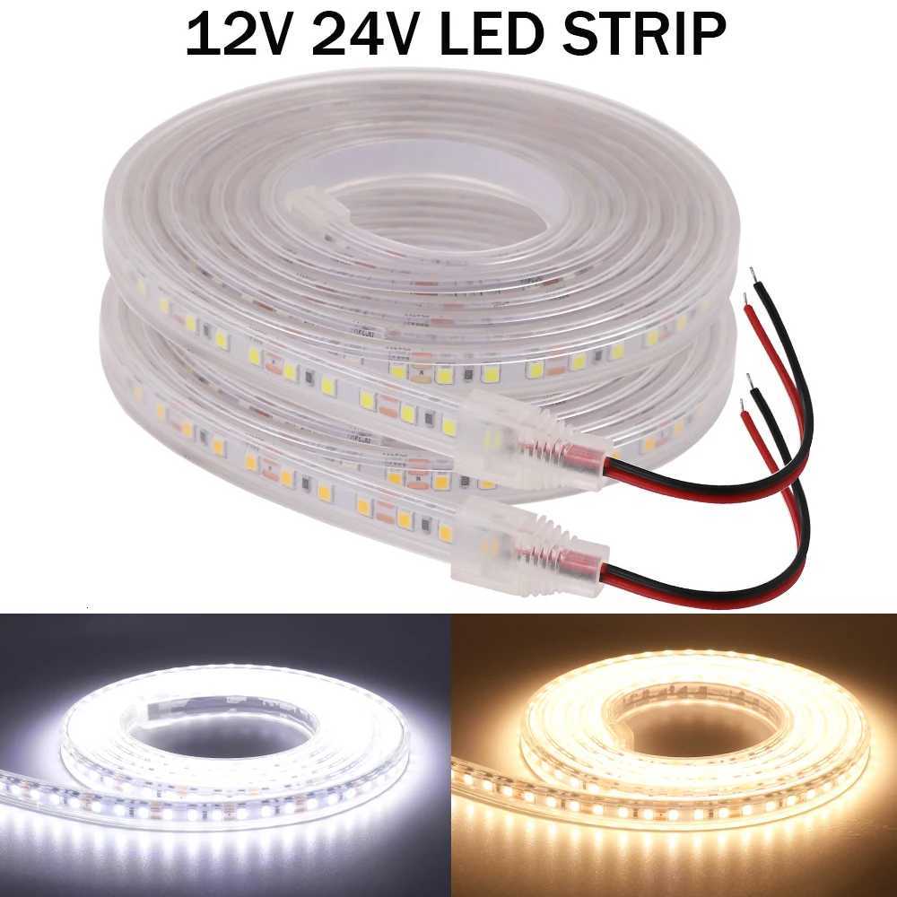 IP67 Waterproof LED Strip Light 12V 24V 2835 120Leds/m Flexible LED Tape Ribbon Rope Light White/Warm White/Natural White 1-10m M251129