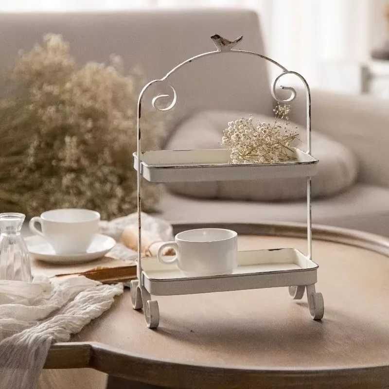 French Iron Tray Multi-Tier Lacquer Versatile Art Theme for All Holidays No Batteries Needed Y251129