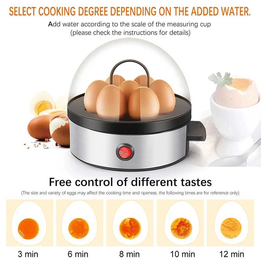 350W Electric Egg Boiler 7 Eggs Steamer Multifunctional Cooker with Auto Shut Off for Omelet Soft Medium and Hard Boiled Eggs C251129