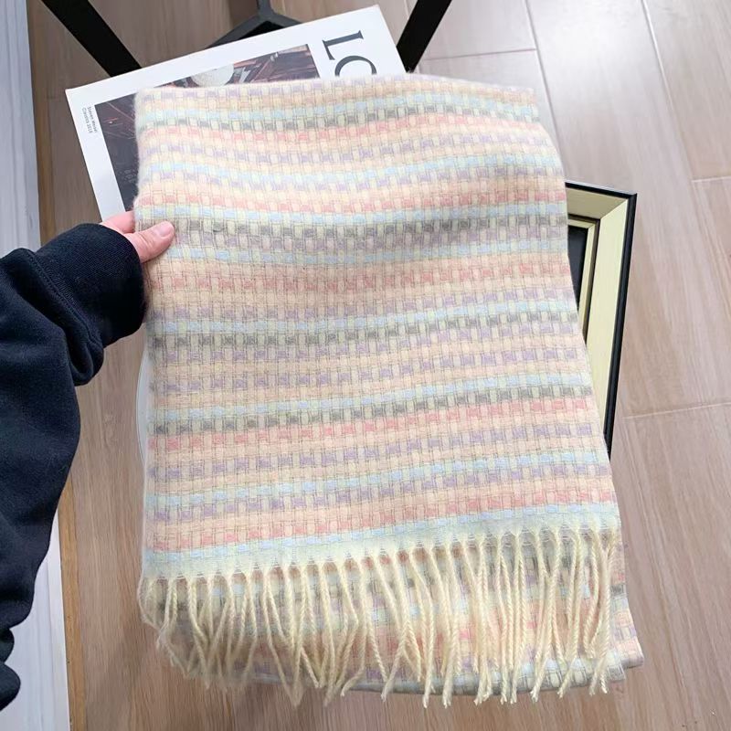 T810 classic ladies cashmere plaid scarf retro style fashion warm shawl neck scarf