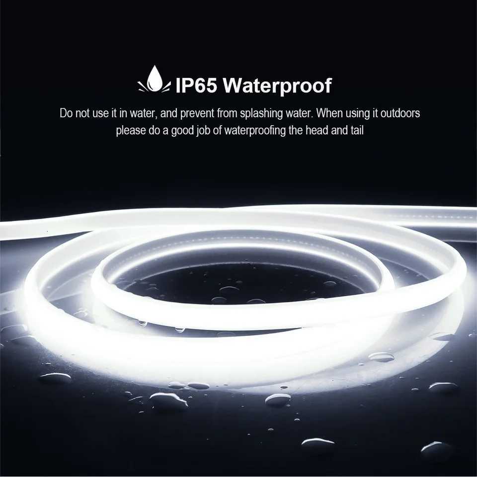 Super Bright 110V 220V Cob LED Strip Light 288 LEDS/m CRI RA90 Flexible FOB LED Tape Lamp Outdoor Garden Home Kitchen Lighting M251129