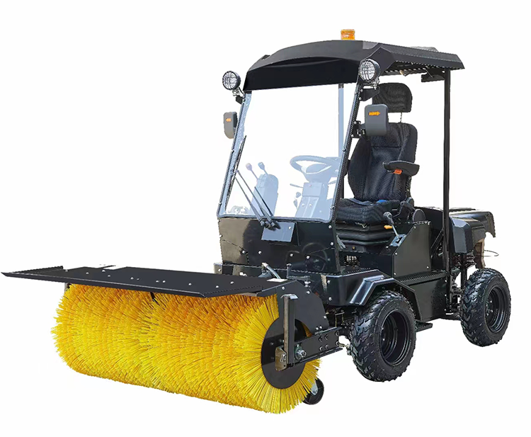 Rotating Brush Snow Vehicle For Multi-Purpose Winter Maintenance Tasks