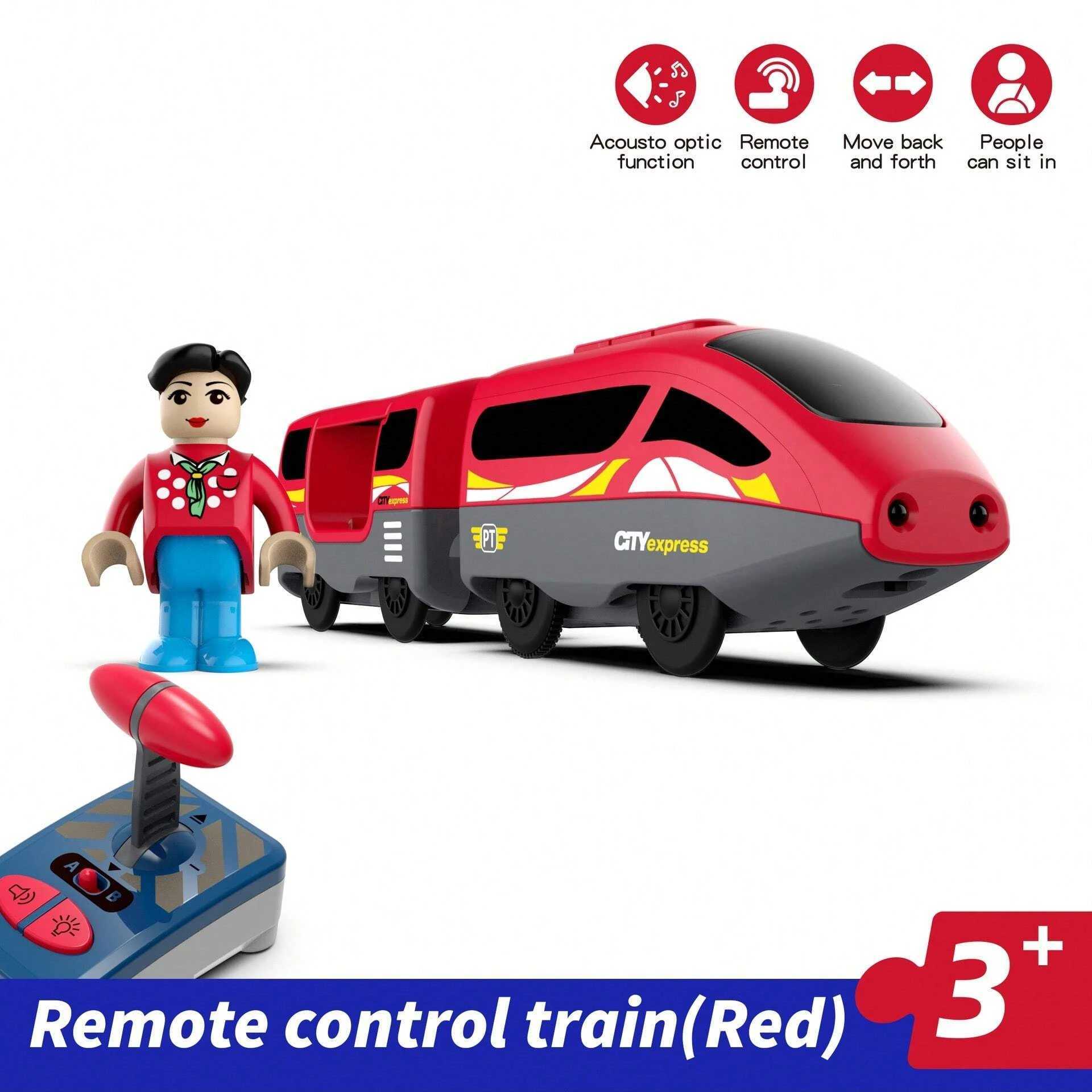 Magnetic Slot Diecast Car RC Electric Train Track Sets Fit for All Wood Railway Track Accessories Christmas Gift for Children J251129