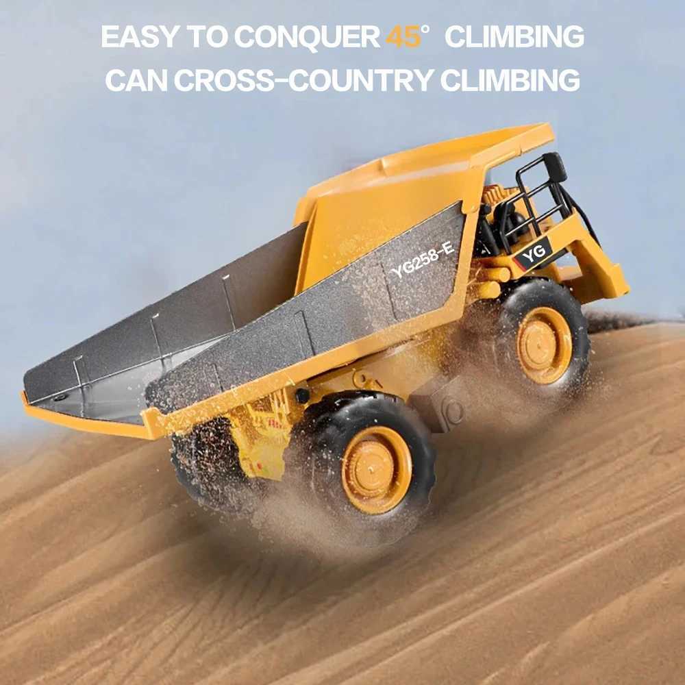 Children Remote Control Excavator Toys Light Sound 24Ghz RC Construction Vehicle Truck Alloy Metal Boy Bulldozer Model Gift J251129