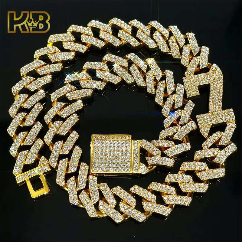 20mm 925 Sterling Silver Link Chain Necklace with Moissanite Luxury Single Row Hip Hop Jewelry for Hustlers Trendsetters