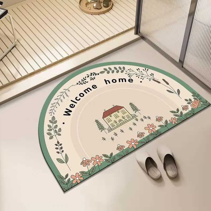 Diat d bathro absorbent floor mat household toilet door soft pad floor mat quick drying non-slip foot pad H251129