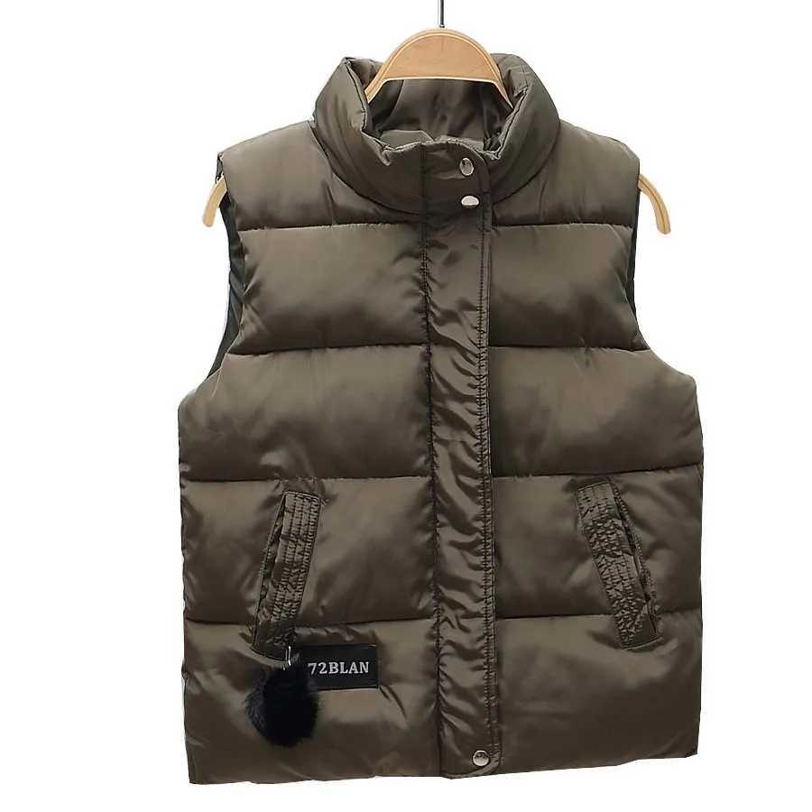 New Fashion Winter Vest For Women Collar Sleeveless Short Coat Women Jacket Waistcoat Female Autumn Women ClothingT251129