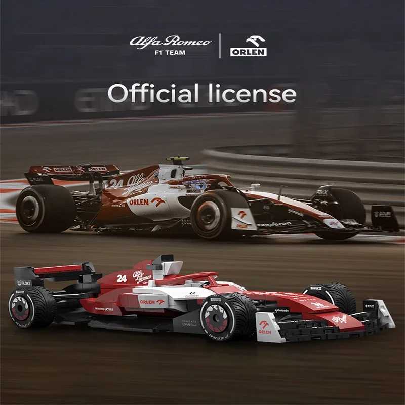 124 Alfa Romeo Formula-1 Racing Car F1 Racing Car C42 Sports Car Model Building Blocks City Racing Car Bricks Toys Kid Gift J251129