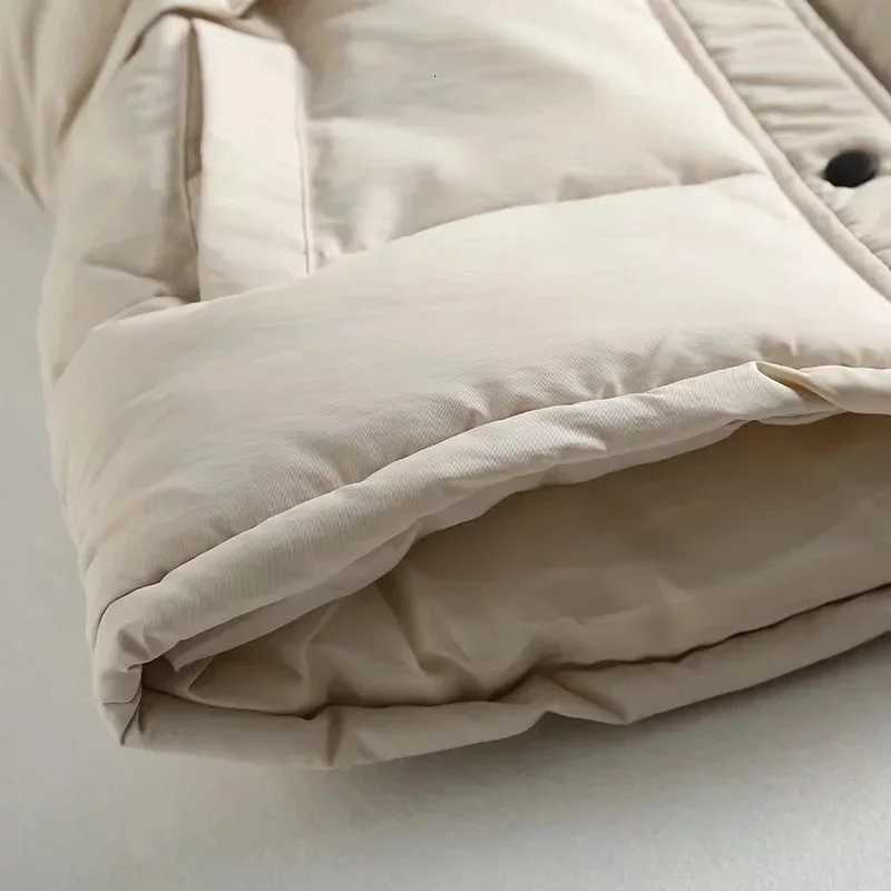 Winter Women Solid Loose Vest Fashion Drawstring Stand Collar Long Vest Jacket Cotton Padded Women Windproof Warm WaistcoatT251129