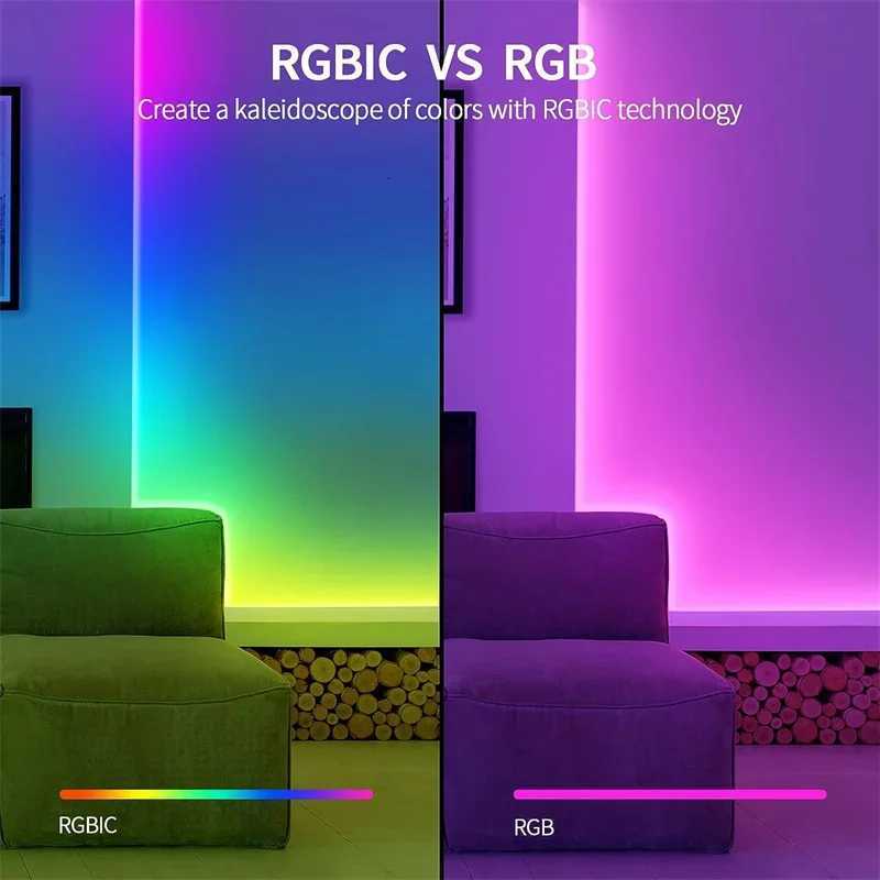 TUYA Neon LED Strip Lights 5M/164ft Flexible Neon LED Lights work with Alexa Google Assistant WIFI RGBIC LED Strip For Home M251129