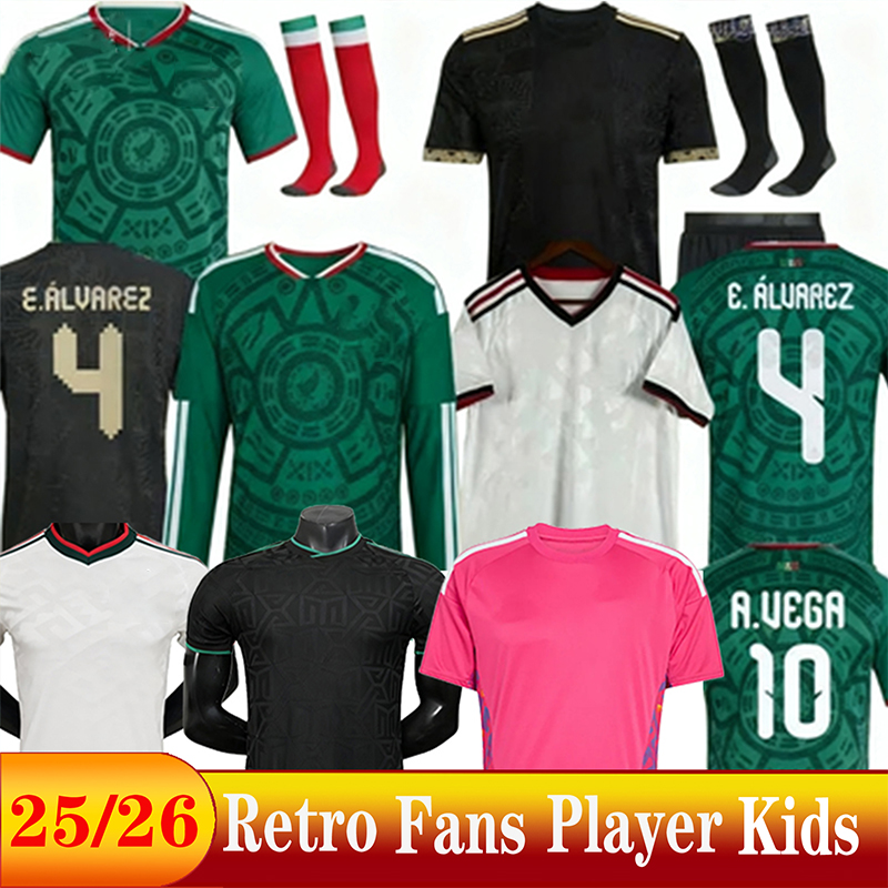Mexico jersey 2026 2027 World Cup 2026 QUALIFIERS RAUL CHICHARITO Mexico Soccer Jerseys LOZANO DOS SANTOS Men Kids Football Shirts Uniforms football kit