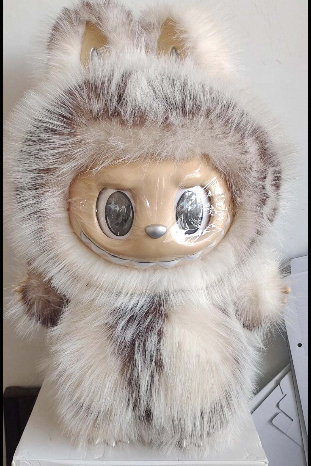 58cm The Monsters Lovely 58cm ZIMOMO Labubu Angel in Clouds I Found U Cute Vinyl Face Doll Big Plush Toy