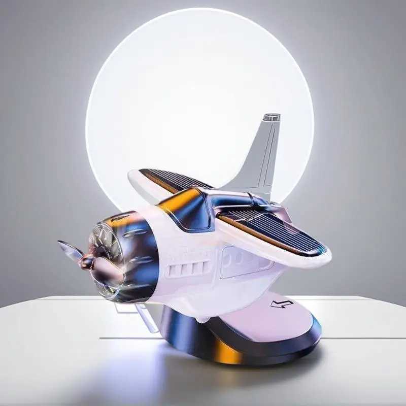 Degree Solar-Powered Airplane Ornament for Car Interior Center Console Decorative Accessory Piece J251129