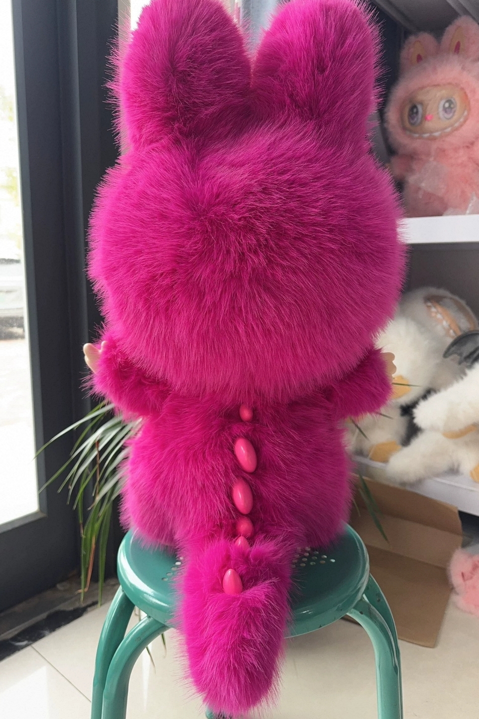 58cm The Monsters Lovely 58cm ZIMOMO Labubu Angel in Clouds I Found U Cute Vinyl Face Doll Big Plush Toy