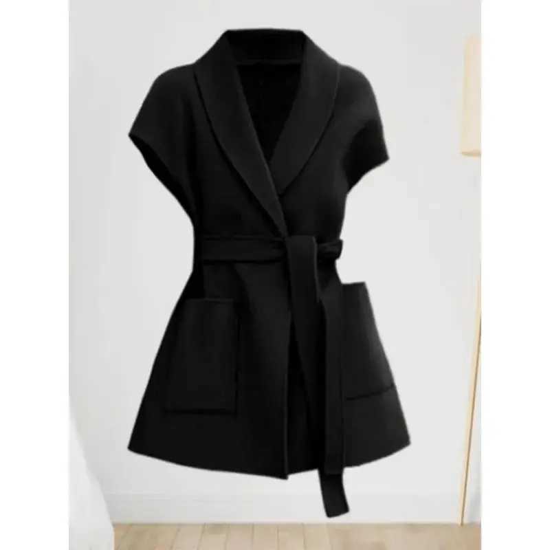 Fashionable Wool Vest for Women Autumn and Winter Double-Sided Wool Mid-length Elegant Waistcoat Coat Female Horse Clip JacketT251129