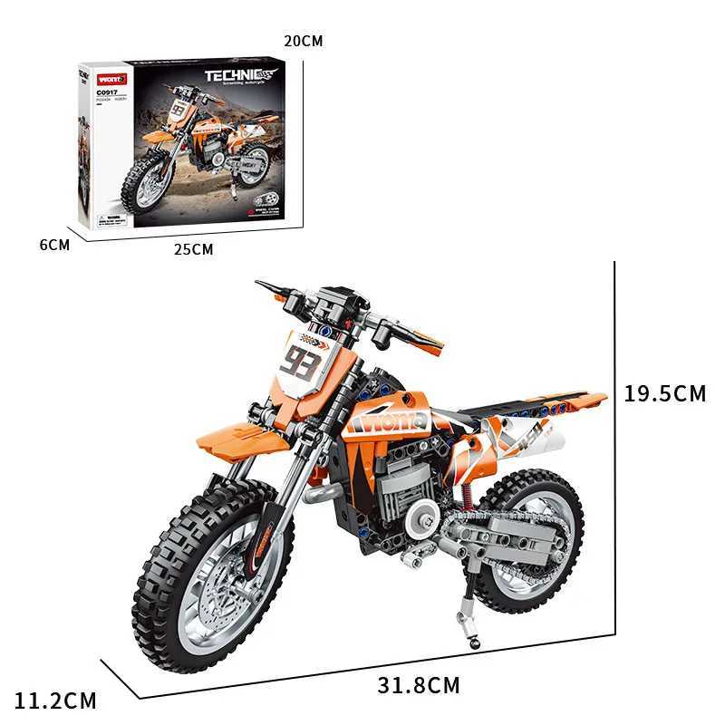 MOC City Technical Off-road Motorcycle Moto Car Model Building Blocks Racing Motobike Vehicles Bricks Toys for Teenagers Gifts J251129
