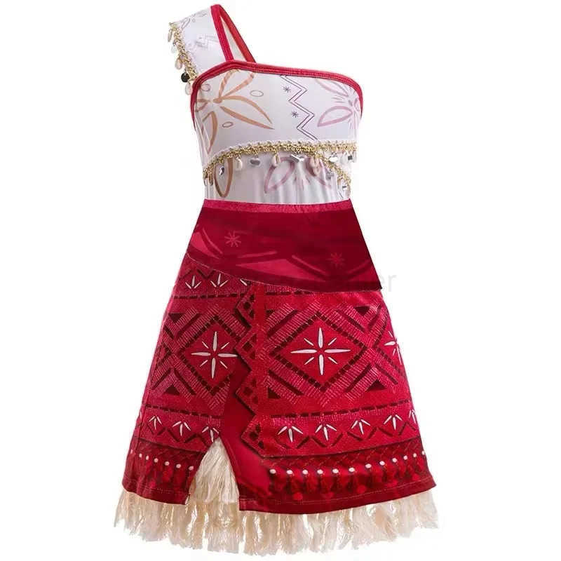 Disney New Movie Moana 2 Girls Dress Halloween Party Costume Princess Fancy Costume Childrens Vaiana Costume W250429