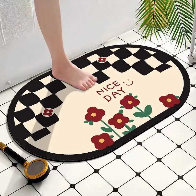 Bathro floor mat diat d non-slip absorbent cushion toilet kitchen foot cushion toilet door toilet carpet H251129
