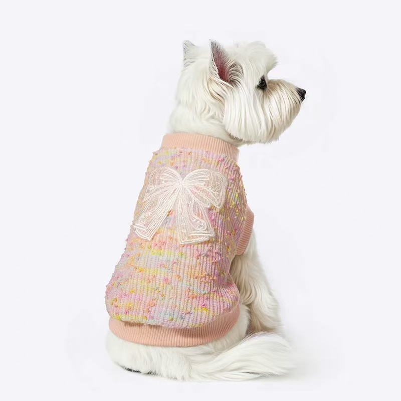 T00102Dog Clothes Spring and Autumn West Highland Bichon Teddy Schnauzer Maltese Small Dog Pet Thin Sweater