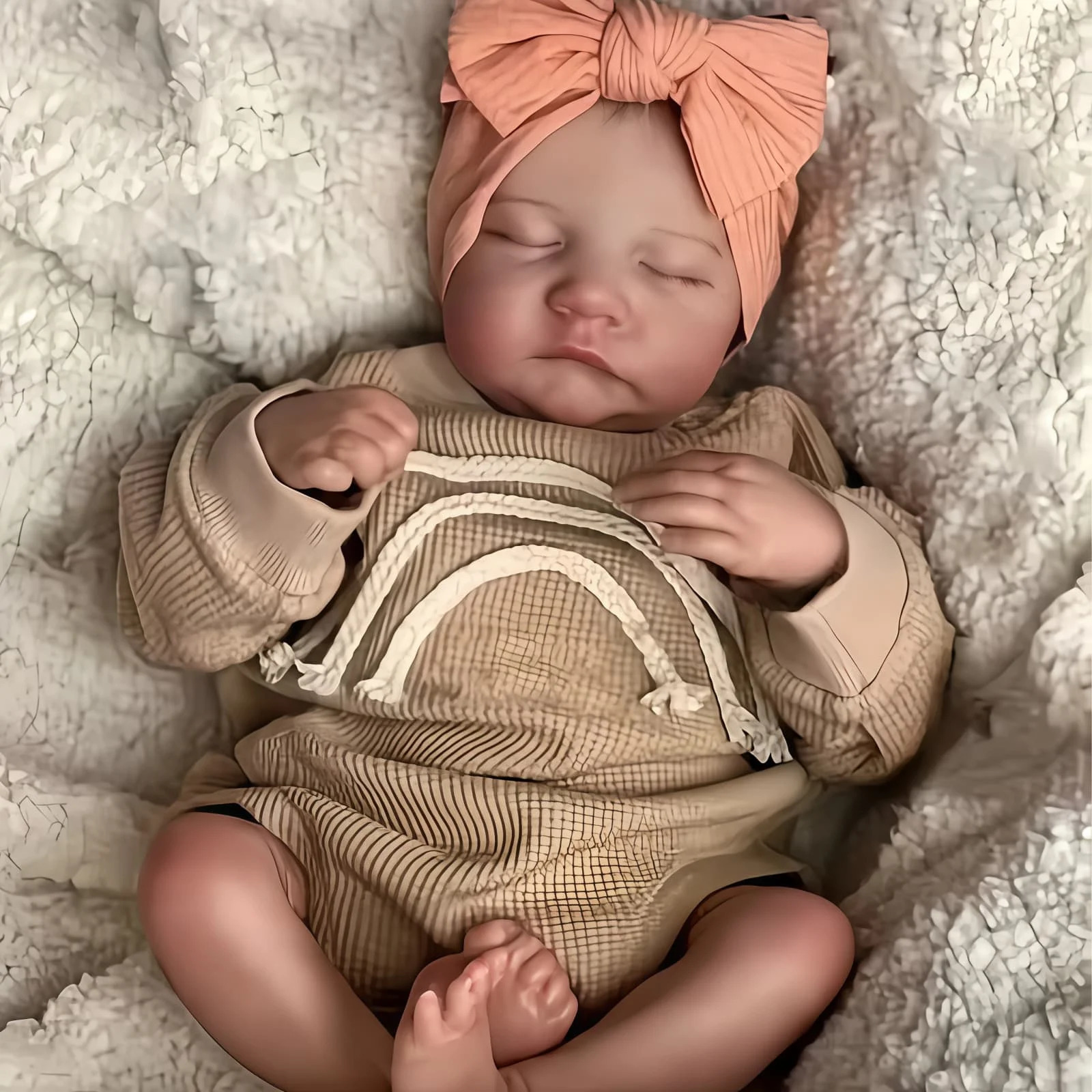 Risbecko Lifelike 43cm Finished Reborn Doll Like Real Baby Handmade Art Doll 3D Painted Skin With Visible Veins Vinyl Limbs 251121