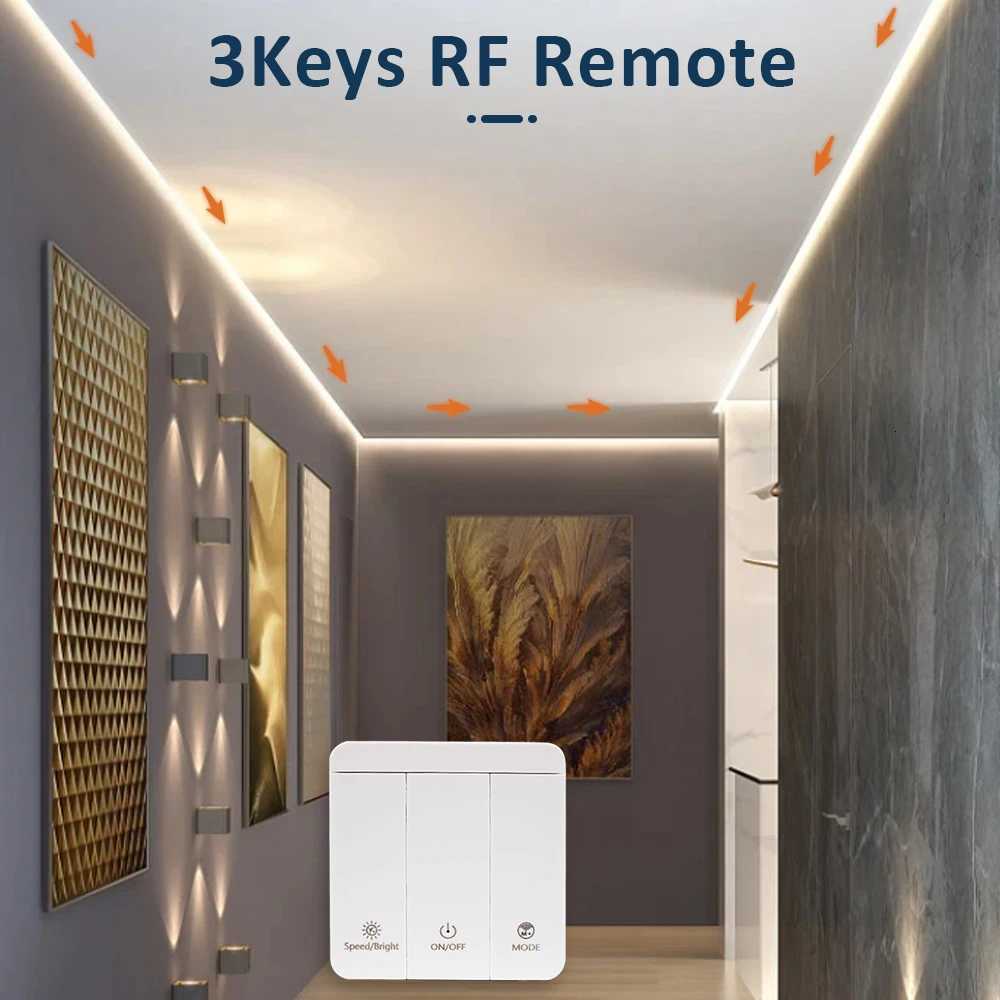 WS2811 Flowing Water Led Strip COB 24V 10M 15M 20M Warm Cool White Sequential Horse Race Led Tape Light with Sync Remote Control M251129