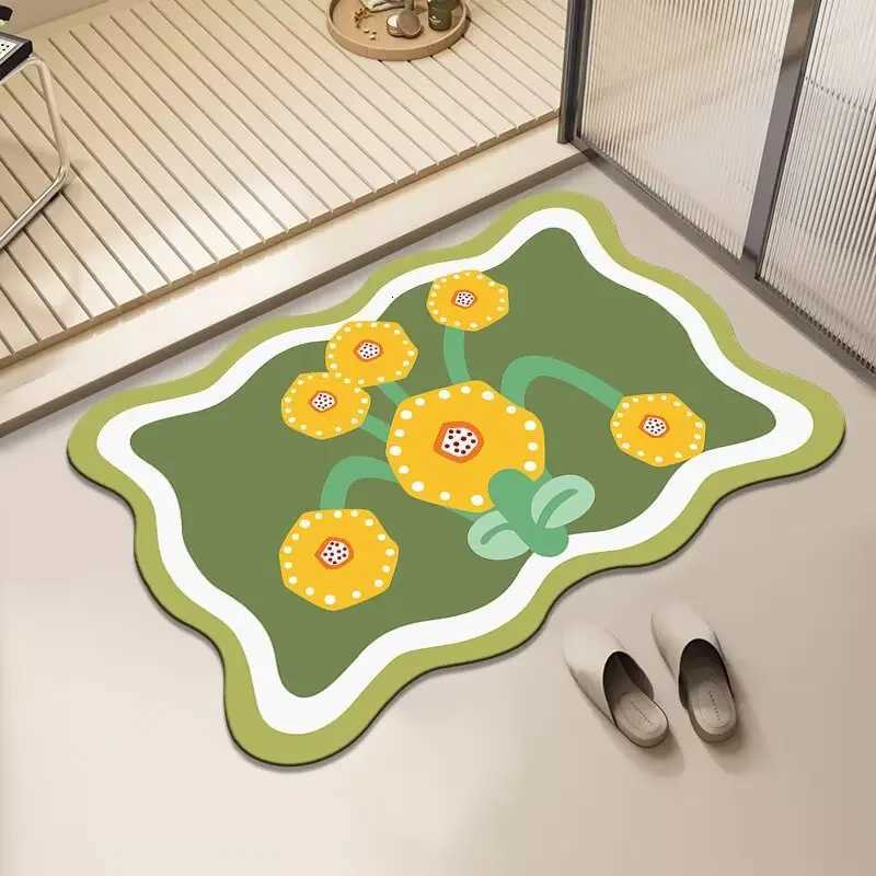 Diat d bathro absorbent floor mat household toilet door soft pad floor mat quick drying non-slip foot pad H251129