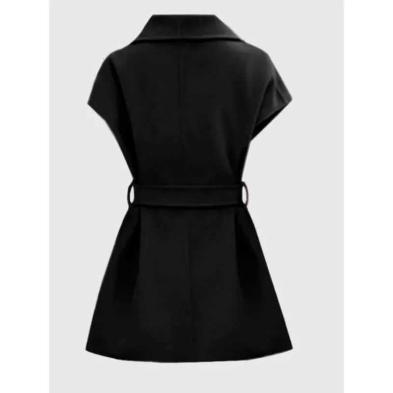 Fashionable Wool Vest for Women Autumn and Winter Double-Sided Wool Mid-length Elegant Waistcoat Coat Female Horse Clip JacketT251129