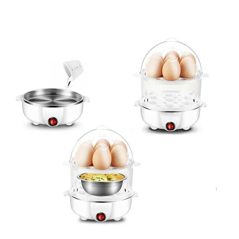 Electric Egg Boiler Universal 7 Egg Boiler Steamer Fried Egg Cooking Tool Kitchen Utensils Breakfast Maker C251129