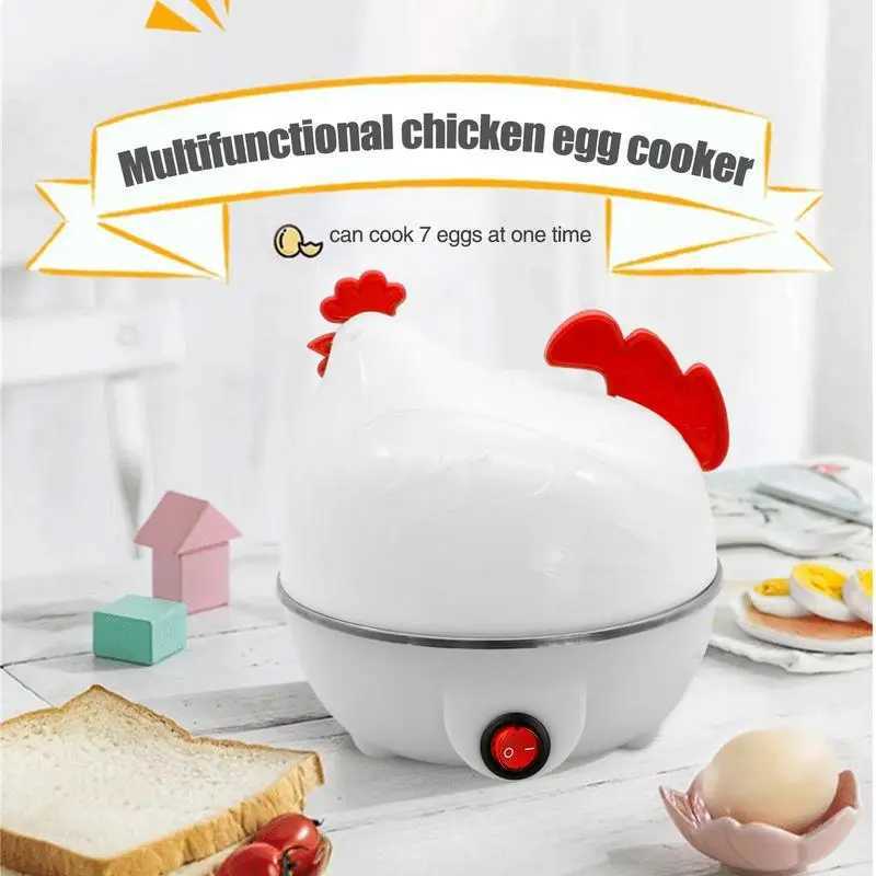 Home Kitchen Cooking Tool 7-Egg Capacity Egg Cooker Chicken Shaped Egg Boiler Eggs Steamer Appliance Utensil C251129
