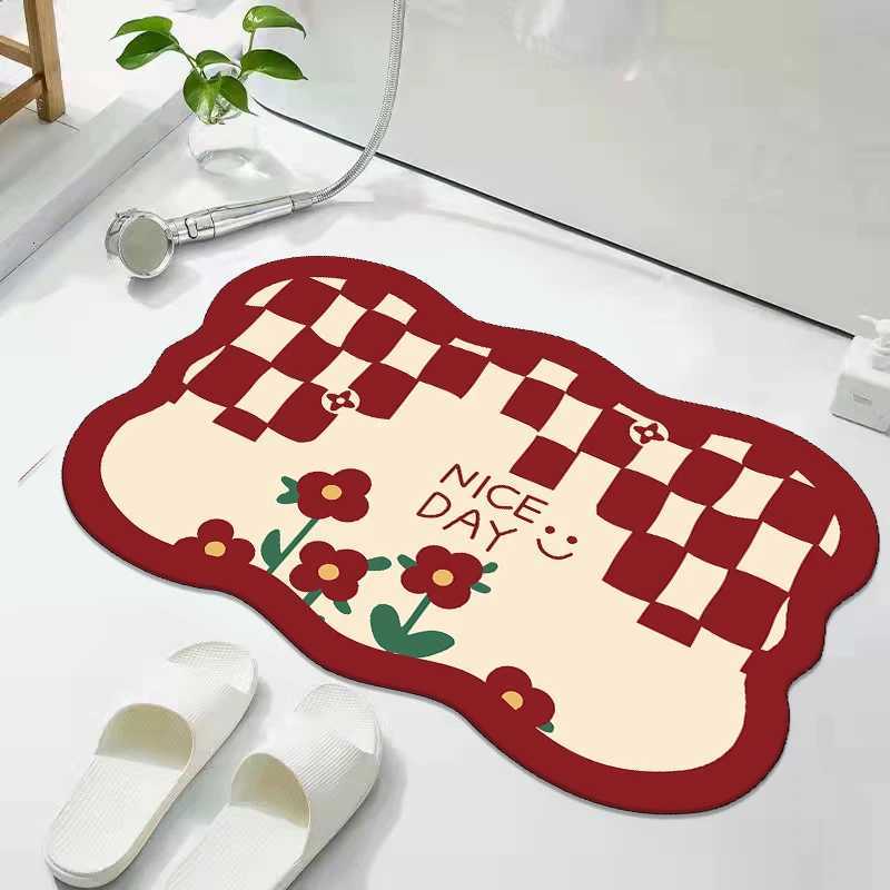 Diat d absorbent floor mat bathro anti-drop toilet door non-slip and dirt-resistant household floor mat H251129