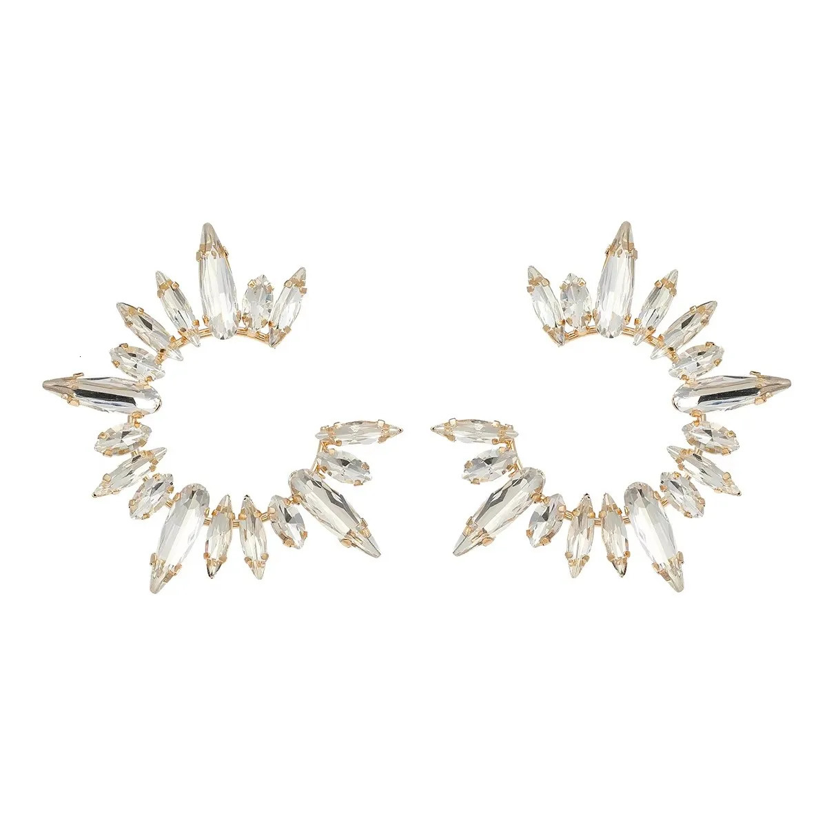 Fashion Women Shiny Rhinestone Sunshine Styles Dangle Earrings Jewelry Boutique Evening Dress Statement Earrings Accessories251128