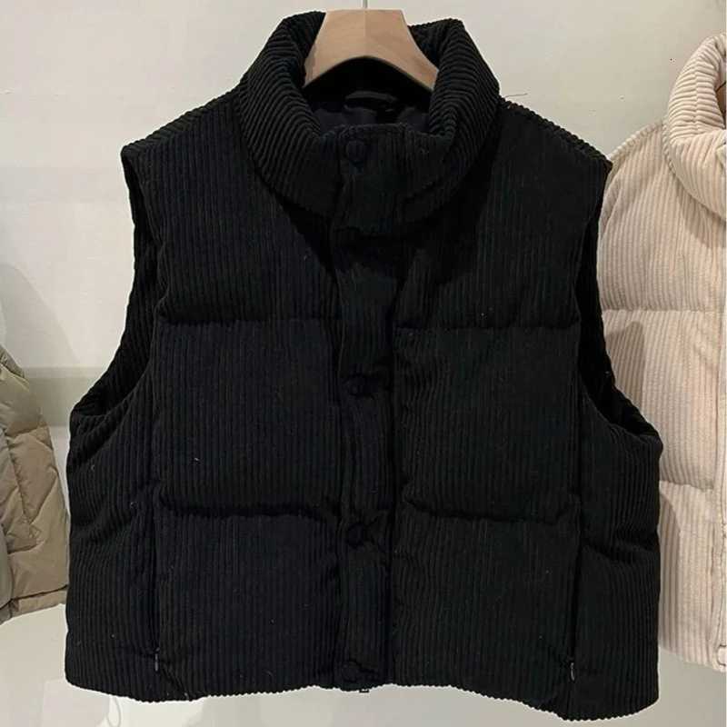 Womens Padded Cotton Vests Quilted Solid Color Youthful Lightweight Lady Giletes Clothes Fashion 2025 Korean Style Autumn ColdT251129
