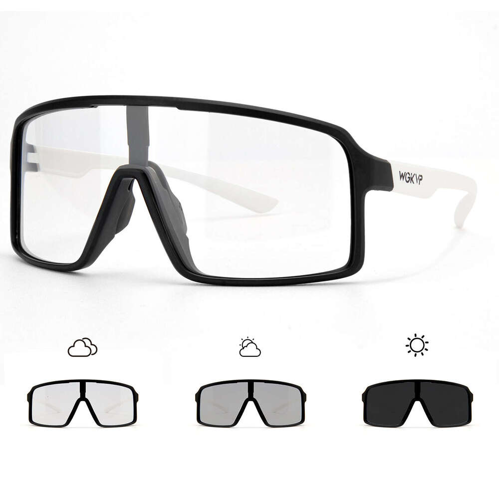 wgkvp new cycling windproof sports glasses uv resistant day and night dualuse color changing full frame goggles