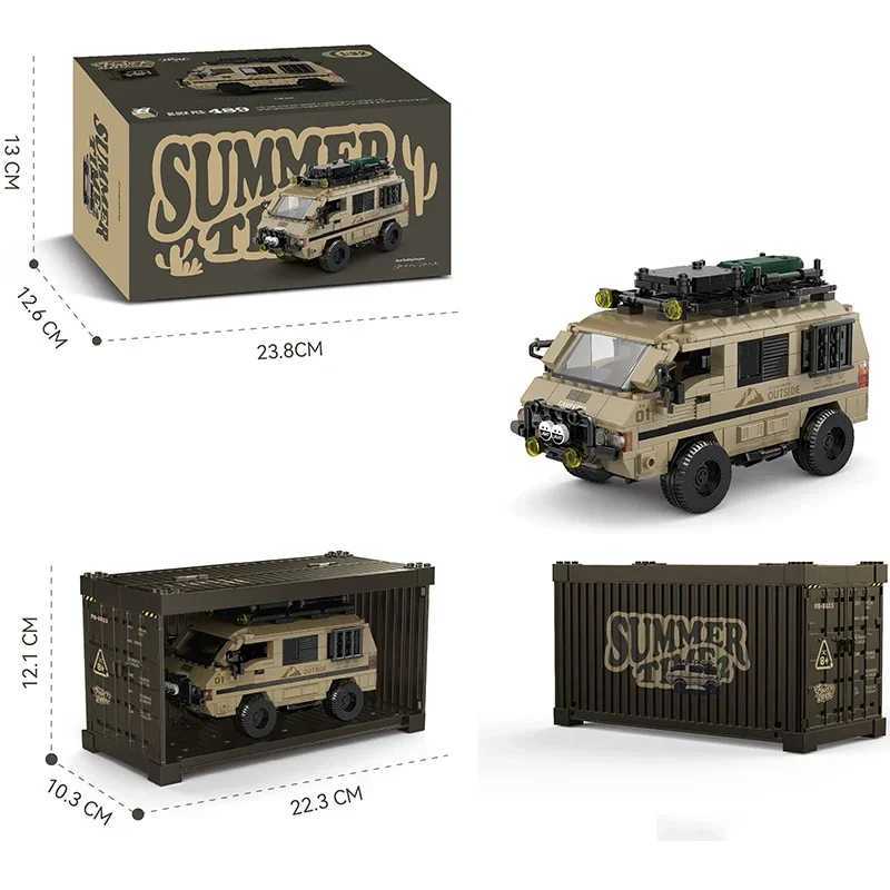 489PCS Camper Building Blocks City Passenger Truck Van Model Bricks Set With Display Box Kids Educational DIY Toy Holiday Gifts J251129