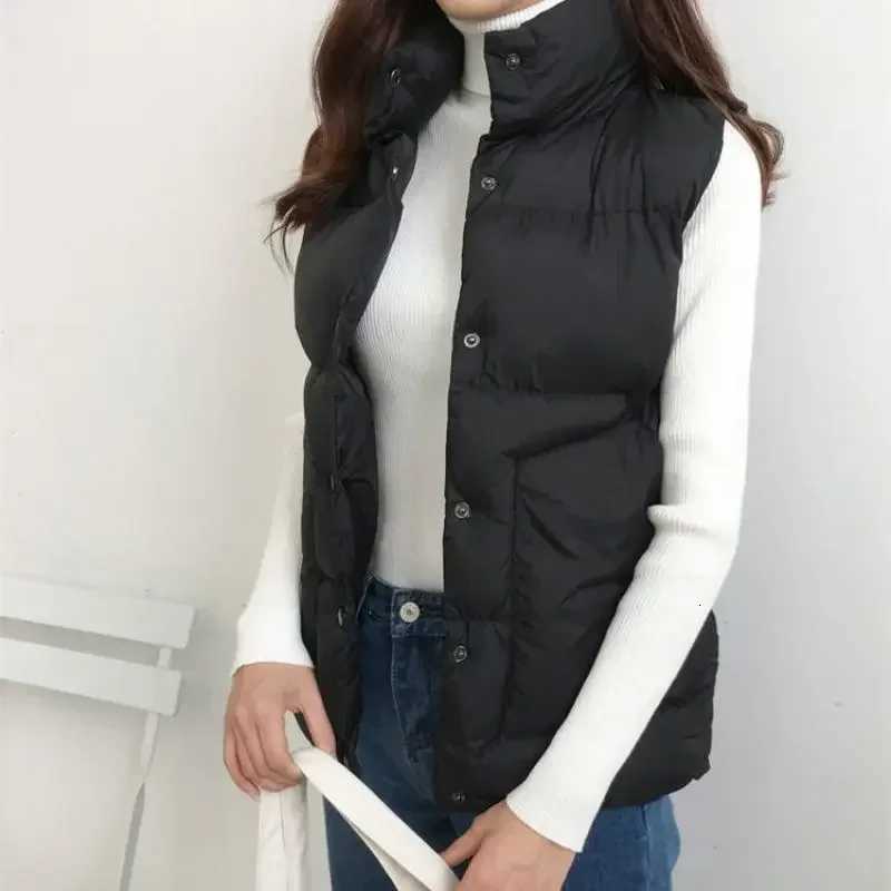 Jacket Vest Loose Cotton Womens Short Autumn Winter Vest Coat Chaleco MujerT251129