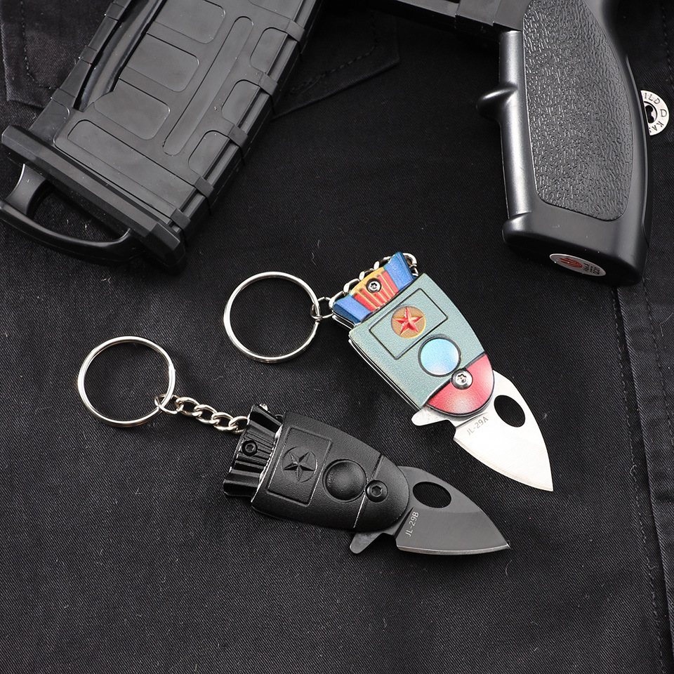 Mini Pocket-sized Keychain Blade Portable Self Defense Small Knife Multi Functional Folding Knife Outdoor Tool For Wilderness Camping