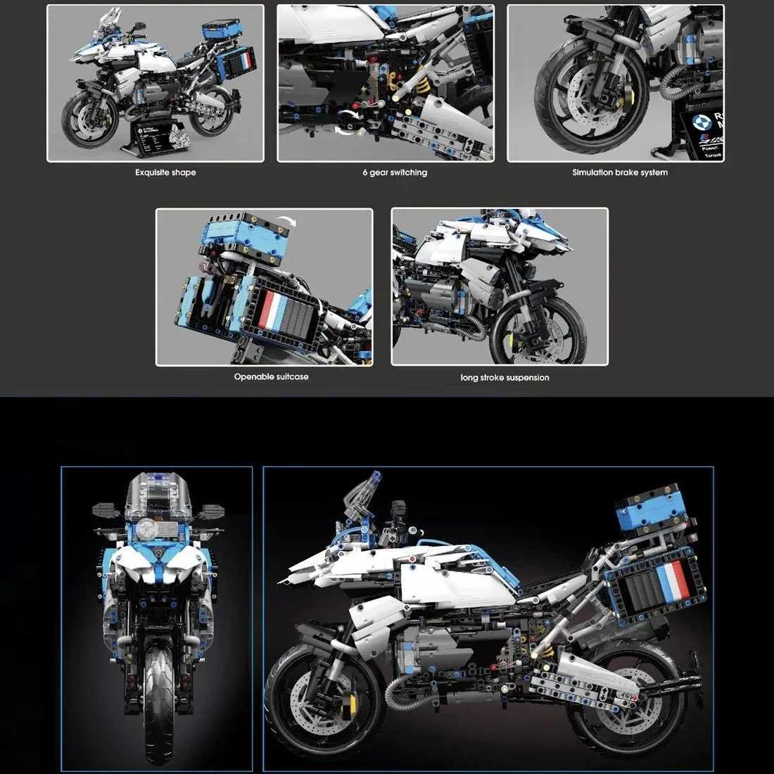 High Tech 15 Motorcycle City Sports Rapid Racing Motorbike Locomotive Moc Modular Brick Model Building Block Boy Gift Toy T4022 J251129
