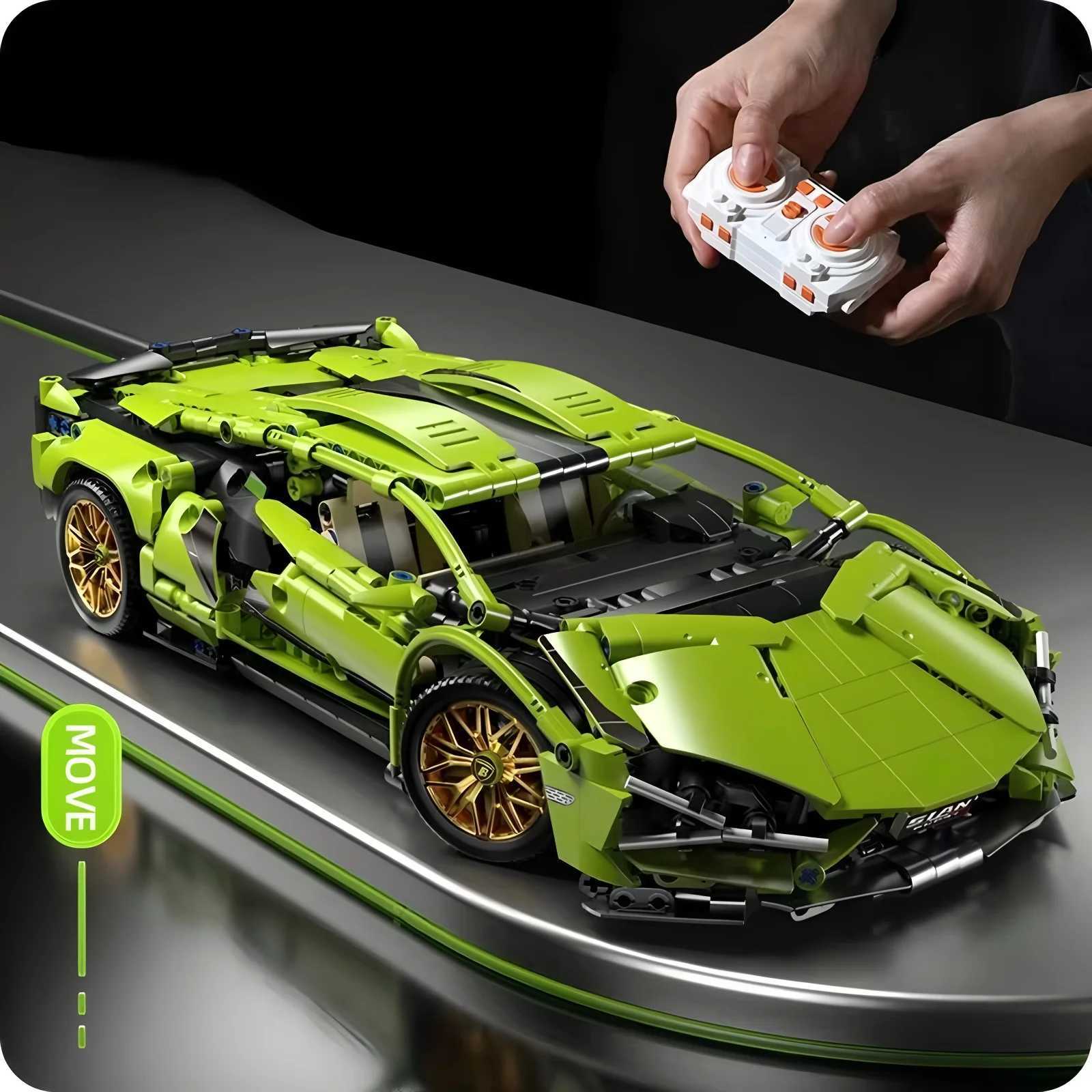 DIY 114 Building block sports car RC Remote Control Sports car Building block car toy Birthday gift Christmas gifts J251129