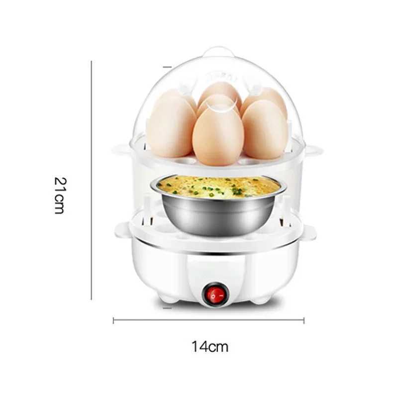 Electric Egg Boiler Universal 7 Egg Boiler Steamer Fried Egg Cooking Tool Kitchen Utensils Breakfast Maker C251129