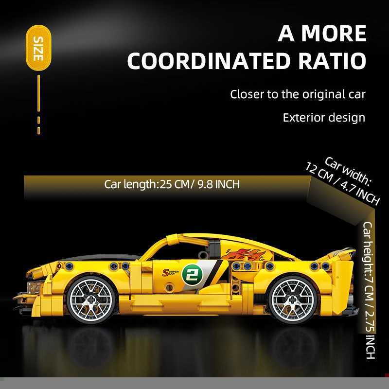 ToylinX 1/18 451 PCS Model Building Blocks Automobile DIY Vehicle Toy Model Christmas And Halloween Toys Gifts For Children J251129