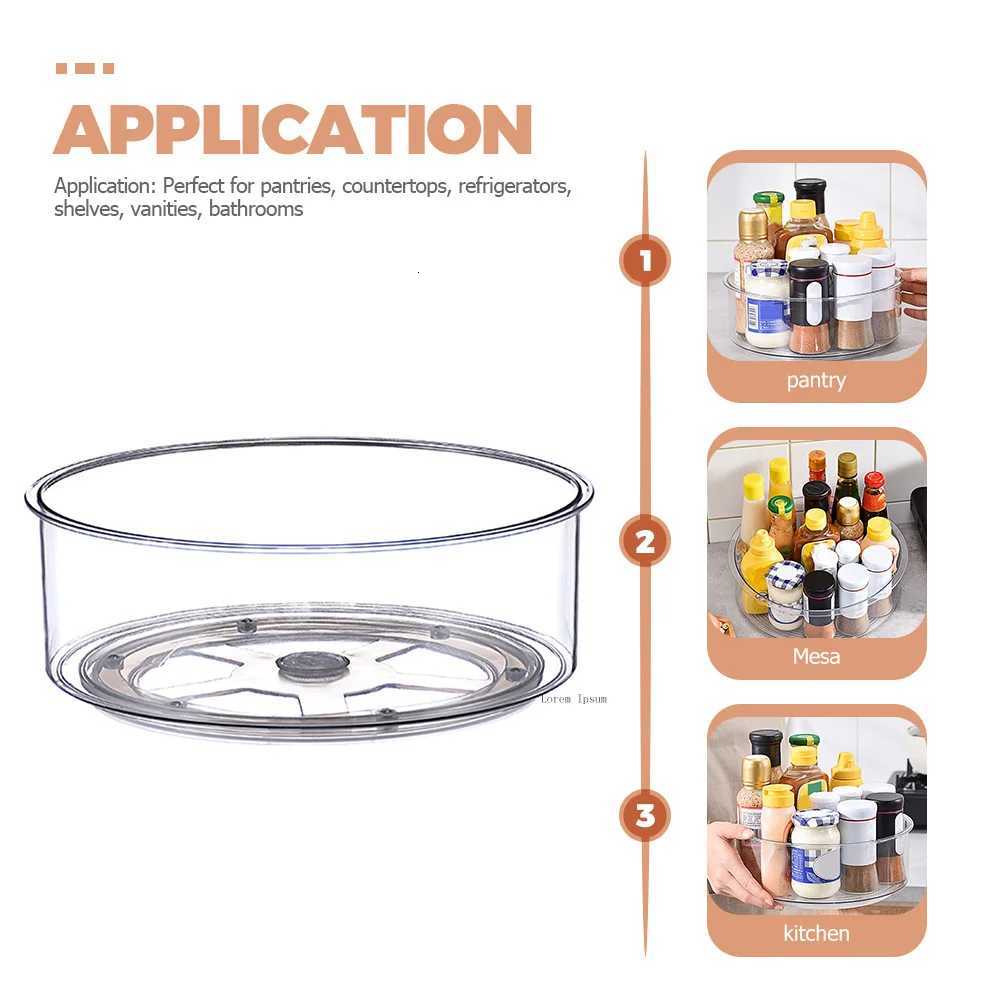 Rotating Tray Organizer Premium Material Spice Rack Easy Accessible Visible Storage Modern Design Christmas Party Wedding Y251129