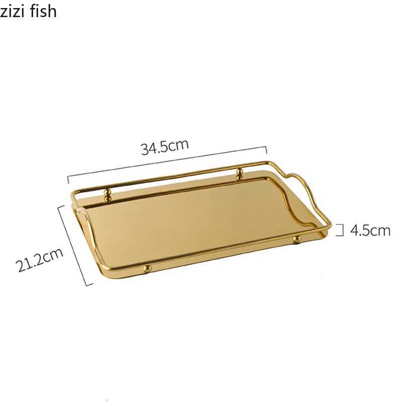 Modern Metal Fruit Tray Decorative Simple Perfume Organizer Plate Elegant Home Serving Dishes Bathroom Trays Storage Ornaments Y251129