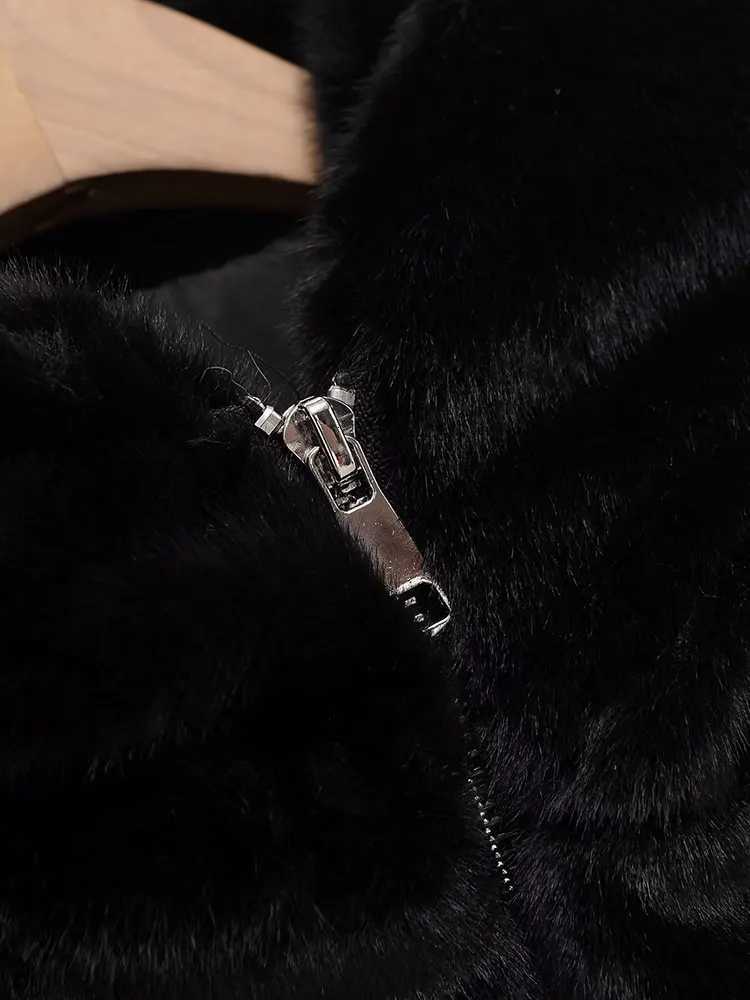 TFAFXY Women Faux Fur Sleeveless Coat 2025 Autumn Winter Hooded Loose Jacket Female Short Waistcoat Coat Y2KT251129